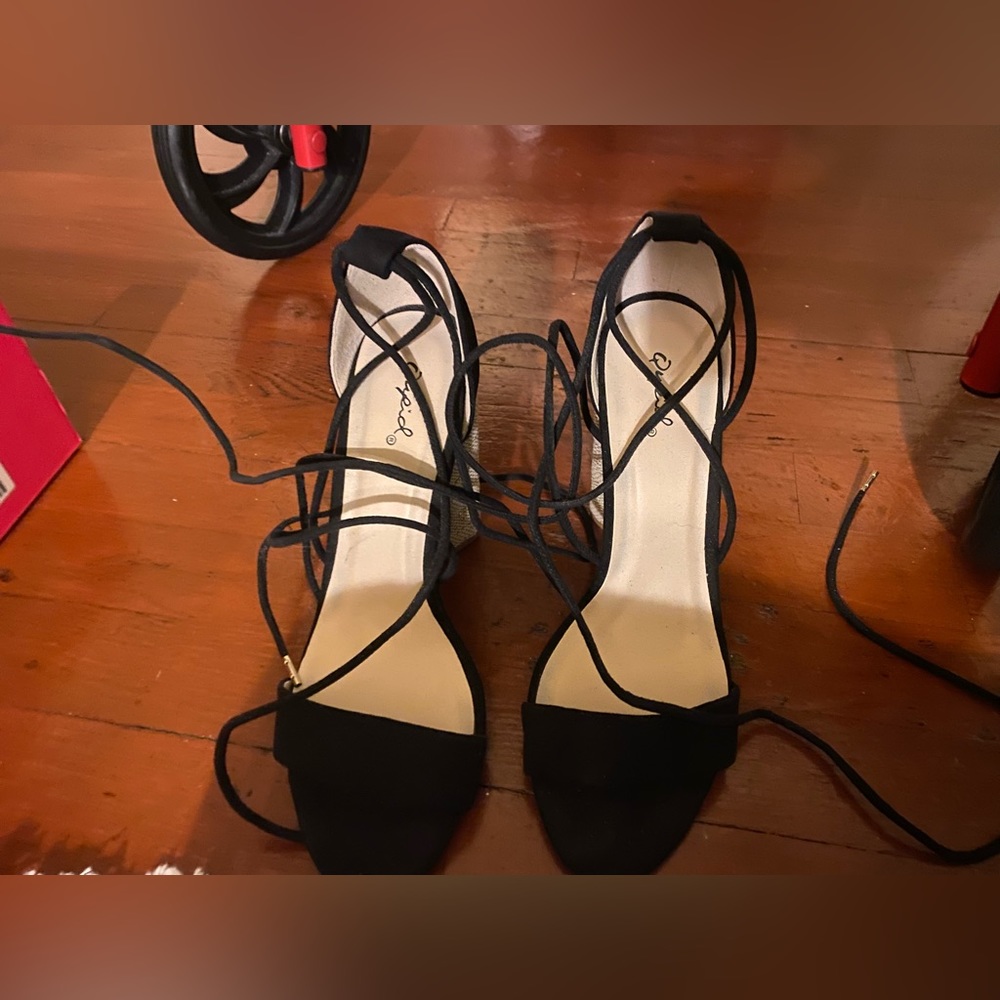 Lace Up Heel Sandal
